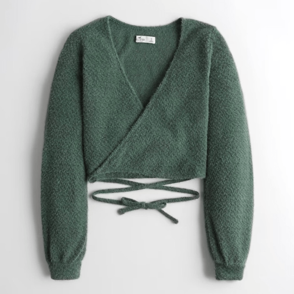 Hollister Wrap Eyelash Crop Sweater | eBay