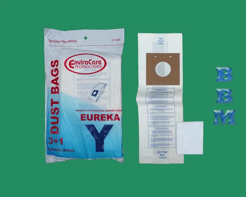 3 Type Y E58183 Eureka Electrolux Upright Vacuum Bags-Filter Ultra Care C6446AT - Image 1 of 1