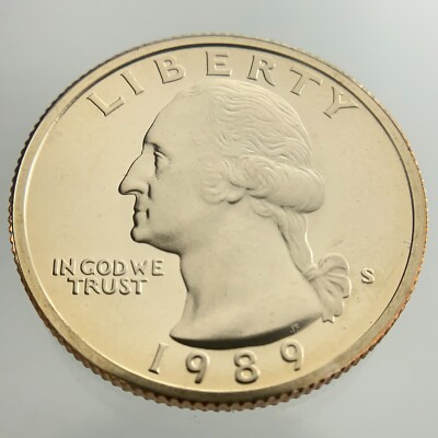 1989 S Proof United States Washington Quarter 25 Cents