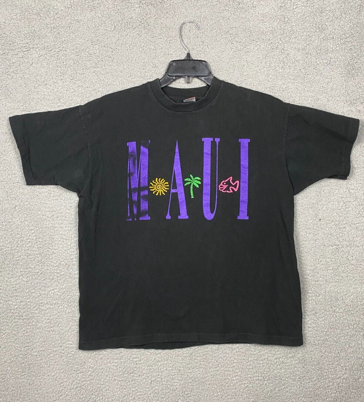 Vintage Maui T-shirt Single Stitched Made In The USA Size XL Fruit Of The Loom