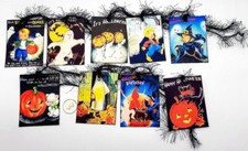 9-Halloween-Retro-Handmade-Junk Journals-Parties-Linen Cardstock-Gift-Hang-Tags