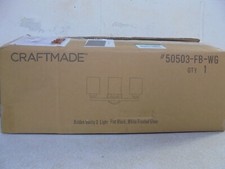 Craftmade Bolden 18in. 3-Light Flat Black Finish Vanity Light wFrost White Glass