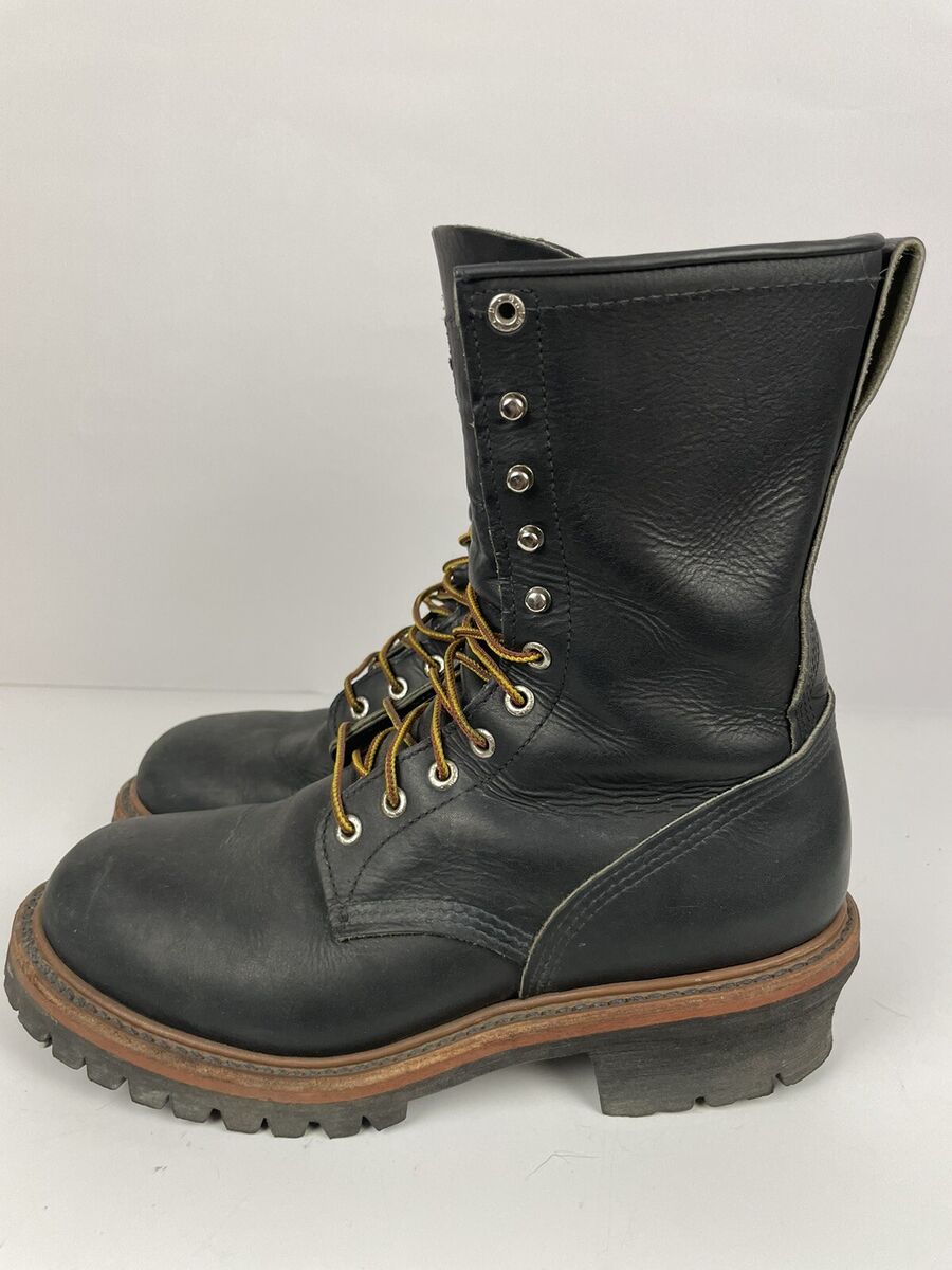 Red Wing 218 Logger max Black Men's Boots USA Soft Toe 9.5 C Red Wing 218 Logger max Black Men's Boots USA Soft Toe 9.5 C