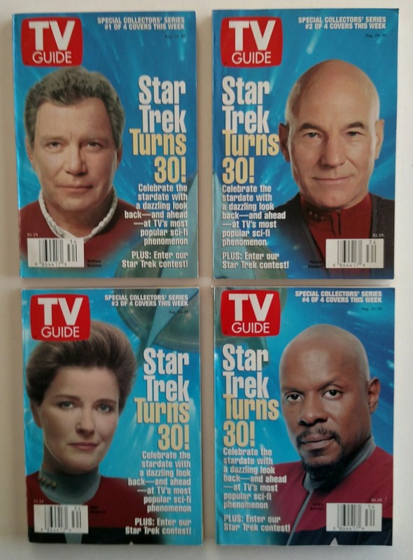 TV Guide August 24-30 1996 Star Trek Turns 30! SET OF 4 COVERS!