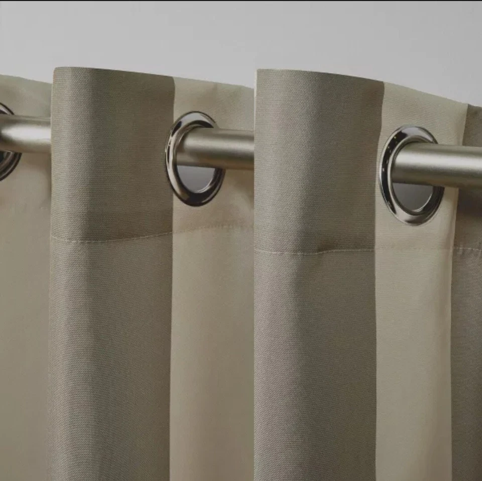 Panel Cortina 54"x96" Taupe/Arena, Toldo Rayas, Filtrado de Luz, ExclusiveHome Foto 3 de 4