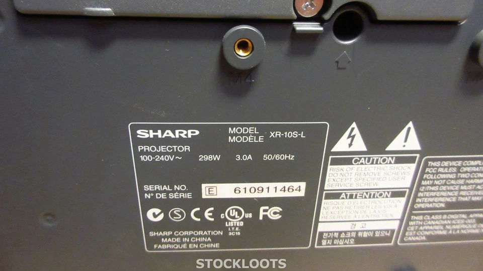 SHARP XR-10S-L Projector Beamer SVGA DLP 2000 LUMENS Excl Remote - 58 HOURS - Bild 3 von 3