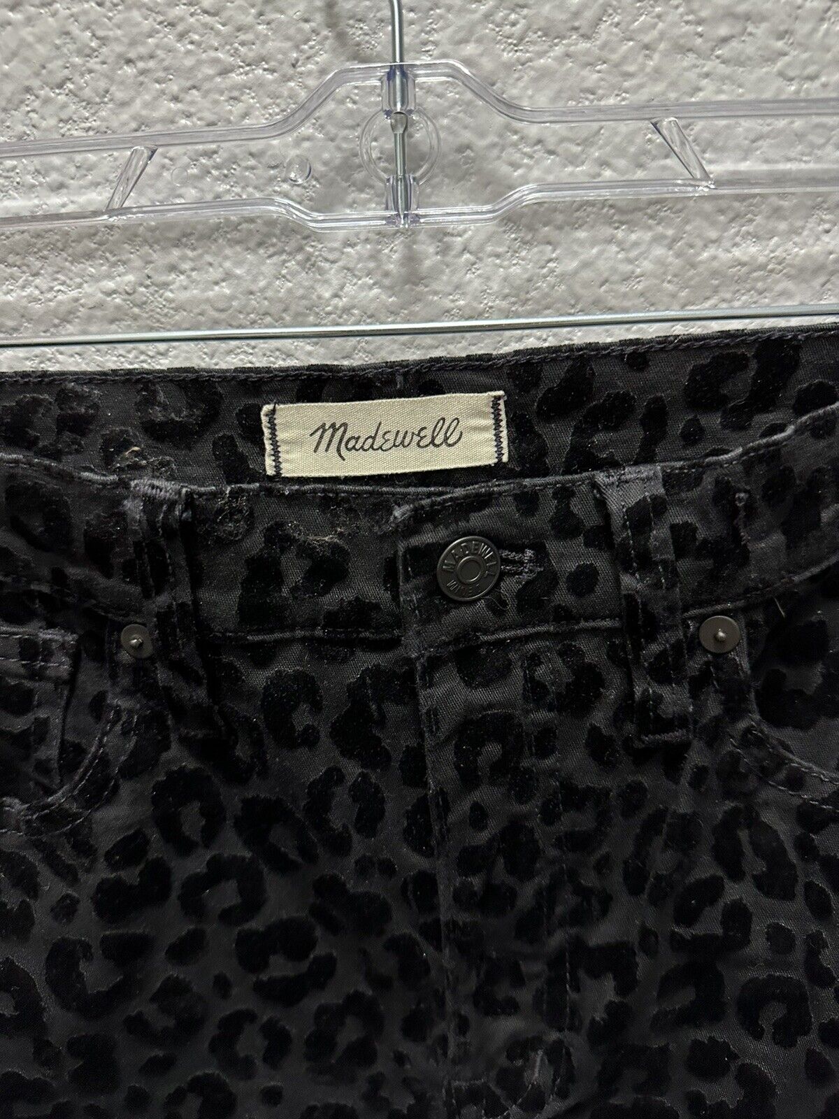 Madewell 9" Mid-Rise Skinny Jeans Flocked Leopard… - image 4