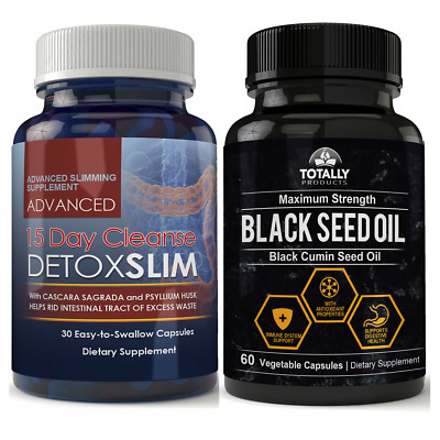 Advanced Colon Support Weight Management and Black Seed Oil Immune Supplement