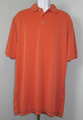 Foundry Orange Polo Shirt Mens Size XLT Chest 51 Short Sleeve 316