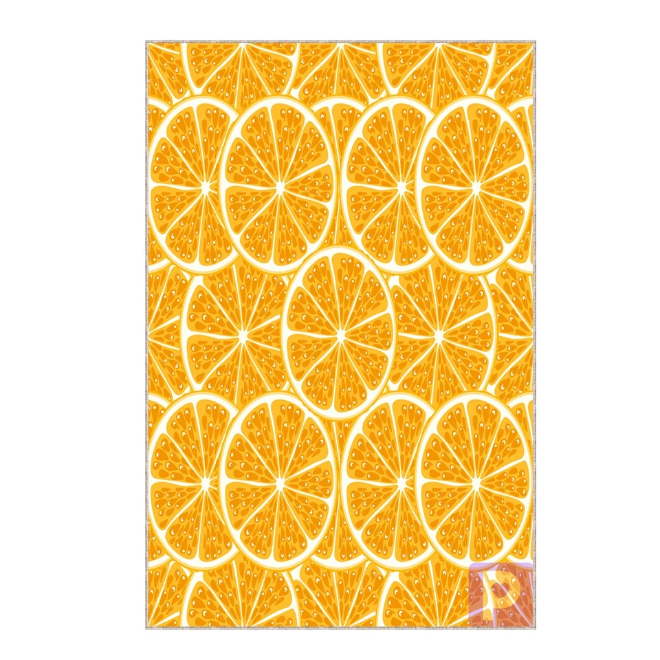Orange Slice Pattern Rug, Vibrant Citrus Design, Fresh and Bright Home Decor Rug - Image 4 of 4