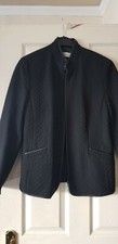 Gelco Black Lined Embroidered Mandarin Style Jacket Size 14