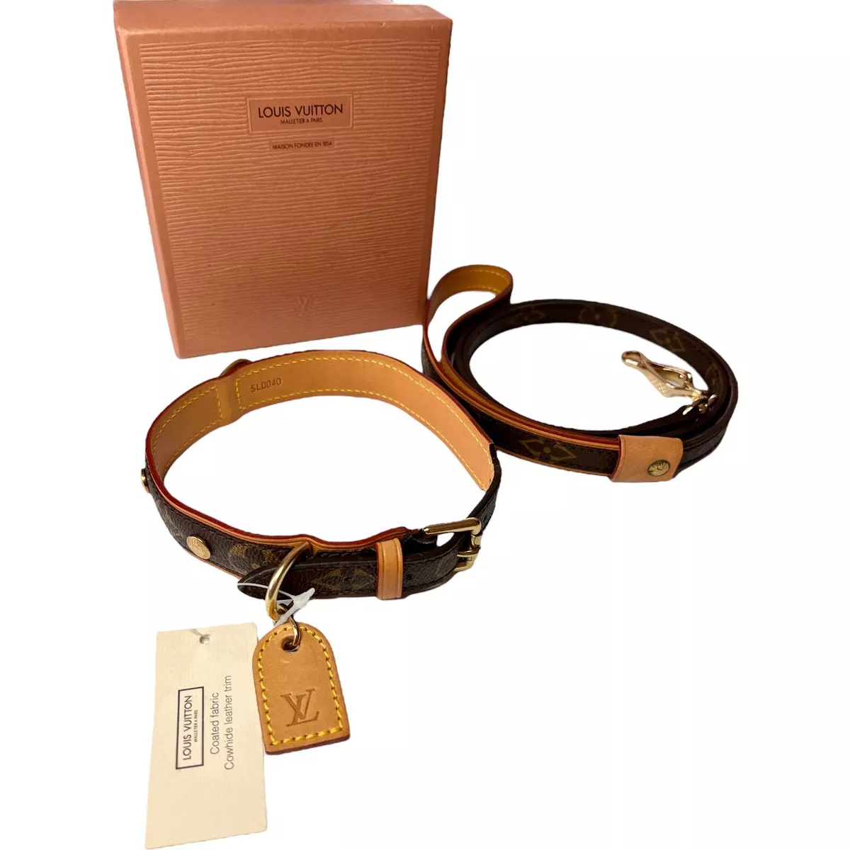 Louis Vuitton Dog Collar and Leash