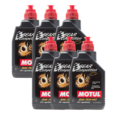 Motul Gear Competition 75W140 100% Synthetic Gear Oil 105779 1L 6 Pack