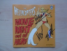 The Hellacopters autographs signed CD cover EP "Move Right out of Here"
