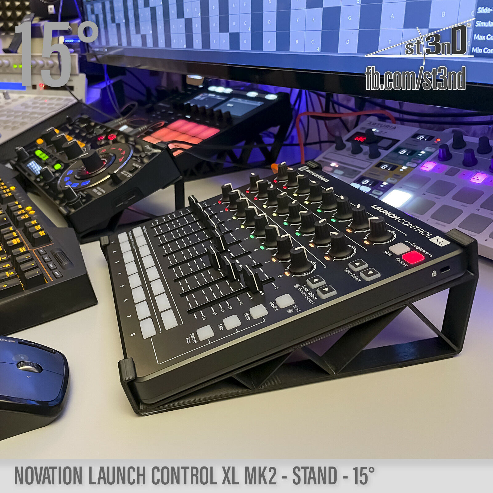 NOVATION LAUNCH CONTROL XL MK2 STAND - 15° - 100% Buyer satisfaction