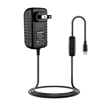 5V 3A AC USB-C Type C Power Supply Adapter with ON/Off Switch For Raspberry Pi 4