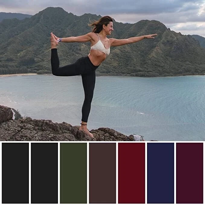 7 Pack Women s High Waisted Leggings Buttery Soft Workout Yoga Pants Large XL
