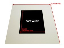 PHOTO / PICTURE FRAME MOUNTS   - MADE TO ORDER - ANY SIZE  (INCHES) - BEVEL CUT