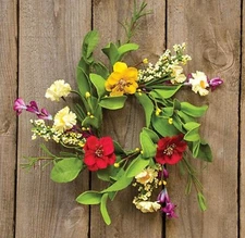 3-1/2" Hibiscus Candle Ring Wreath Decor Accent