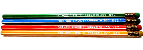 4-"266€ Adler KOKETT Nr. 2 Eagle Pencil Co. U.S.A." Holzstifte / 4 verschiedene Farben - Bild 3 von 16