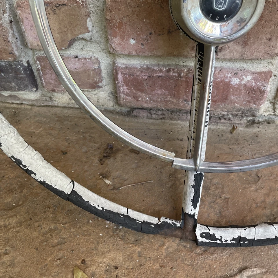 1950-е Ford Fairlane 500 оригинальный автомобильный руль с рупорным кольцом - Изображение 3 из 4