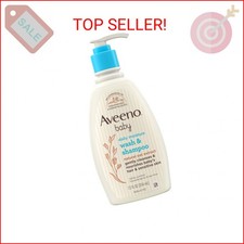Aveeno Baby Daily Moisture Gentle Body Wash  Shampoo with Oat Extract, 2-in-1 B