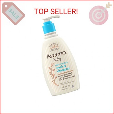 Aveeno Baby Daily Moisture Gentle Body Wash & Shampoo with Oat Extract, 2-in-1 B