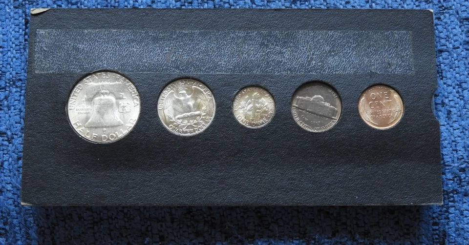 1955 P SILVER UNCIRCULATED MINT SET - TONED! - Image 2 of 2
