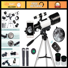 Portable 70mm Refractor Telescope for Adults Kids, 15X-150X, Phone Adapter R
