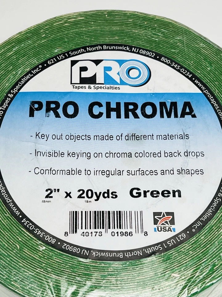 Cinta Gaffer Tela Verde Croma ProTapes 2” X 20 YRDS - Nueva y Sellada Foto 3 de 3