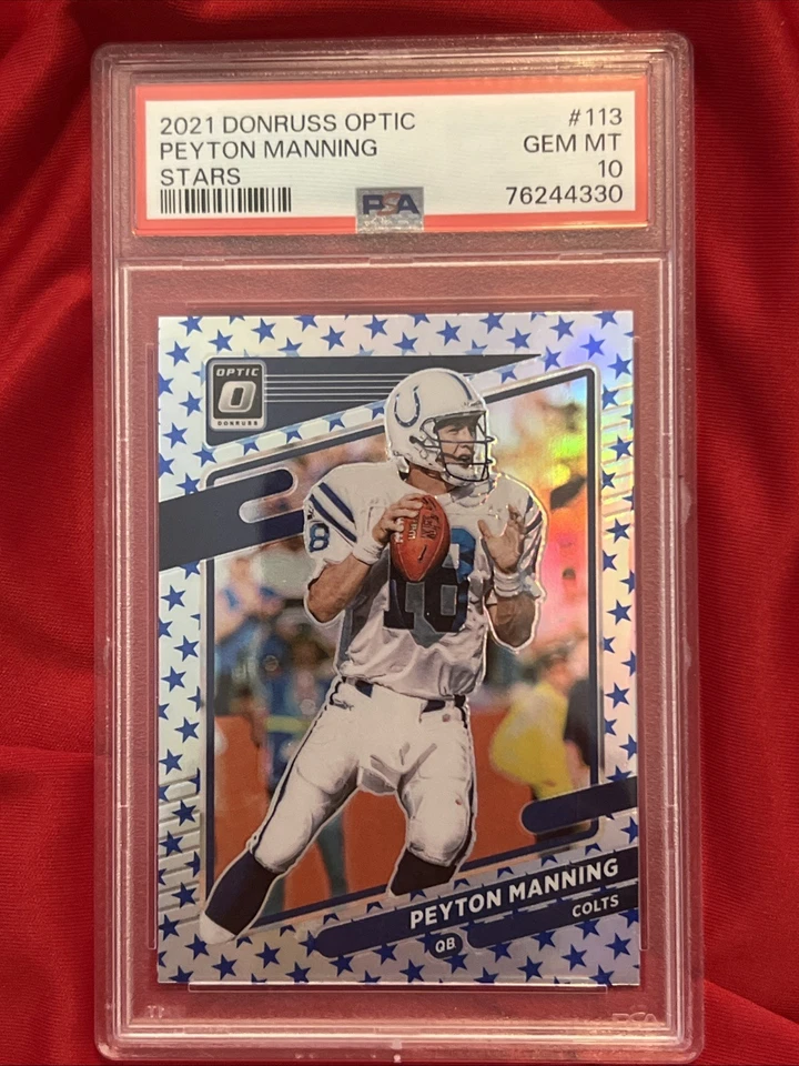 Donruss Optic Peyton Manning 2021 #113 estrellas PSA 10 (bajo pop) Foto 2 de 4