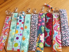 1 x Handmade wristlet! Wrist strap keychain / key fob asst blues colours