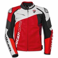 Giacca Moto da Uomo in Pelle Originale Ducati Corse C6 Perforata 9810745