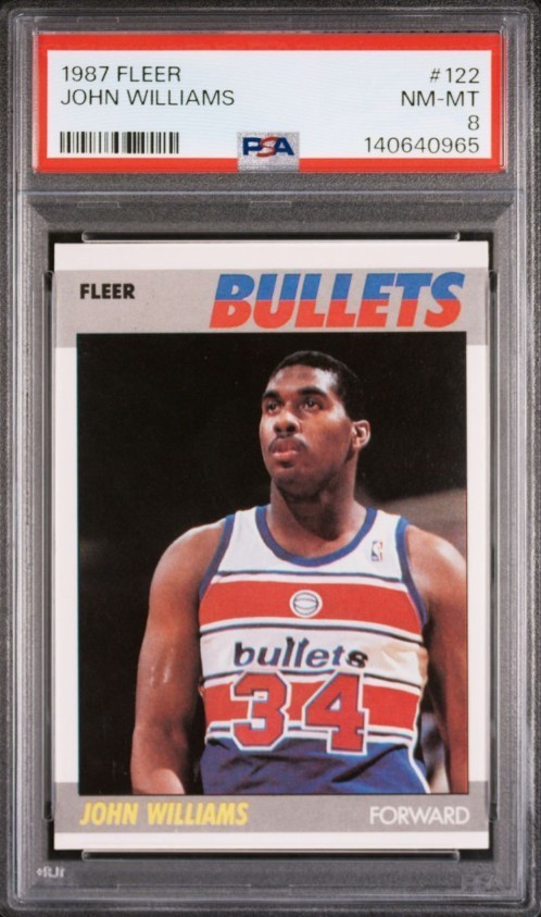 1987-88 Fleer #122 John Williams PSA 8 - Great L/R Centering