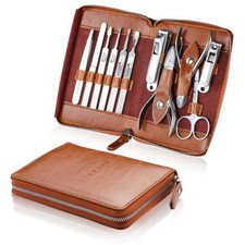 Makartt Manicure Kit: Professional Nail Care 11 in 1 Set, Brown