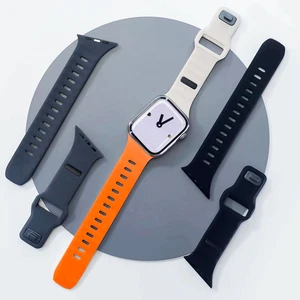 Silicone Watch Band Sport Strap For Apple Watch Ultra 2 Series 10 9 8 SE 11 7 6