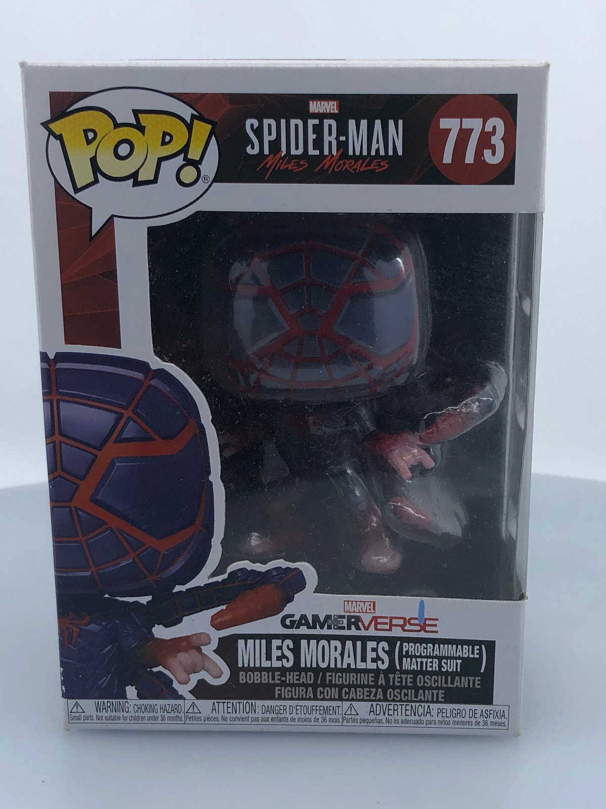 Miles Morales Programmable Matter Suit Metallic #773 Damaged Box See Pics