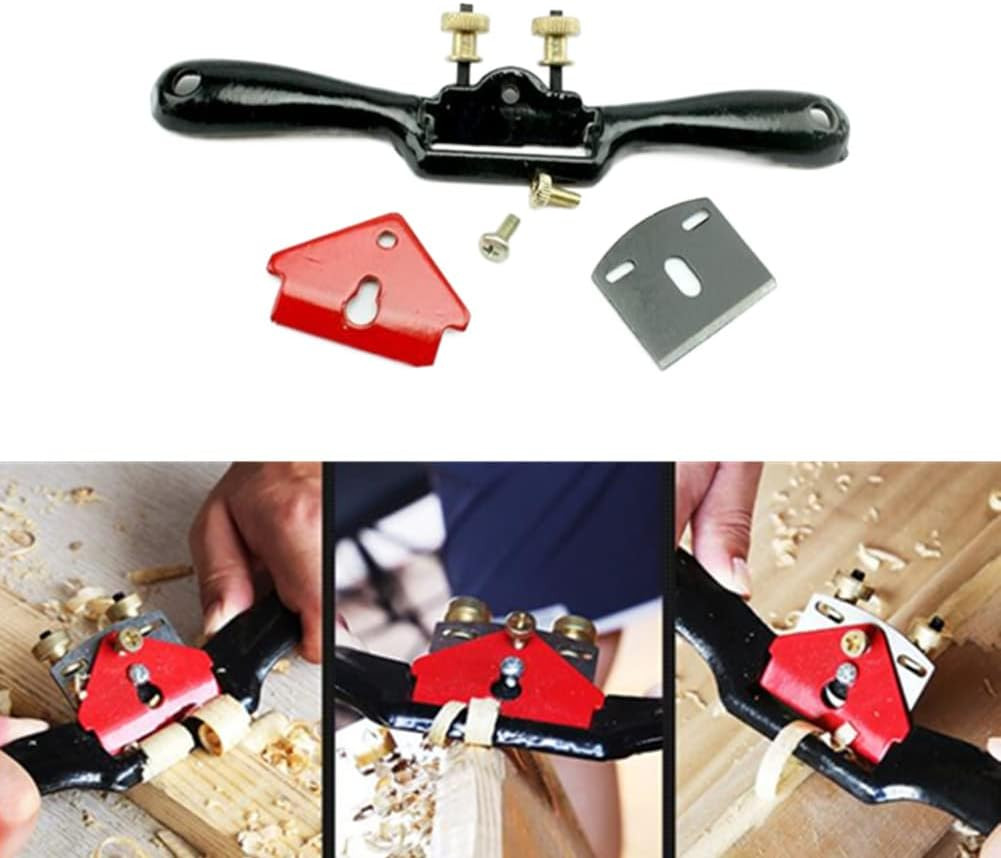 10 Adjustable Spokeshave Plane with Flat Base Metal Blade Wood Spoke Shave USA