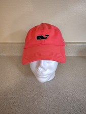 VINEYARD VINES Salmon Pink Whale Logo Hat Cap Adjustable One Size CLEAN VGC