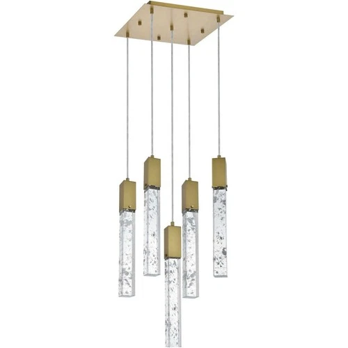 Elegant Lighting 2088D16SG Aurora Pendant Satin Gold - Picture 7 of 9