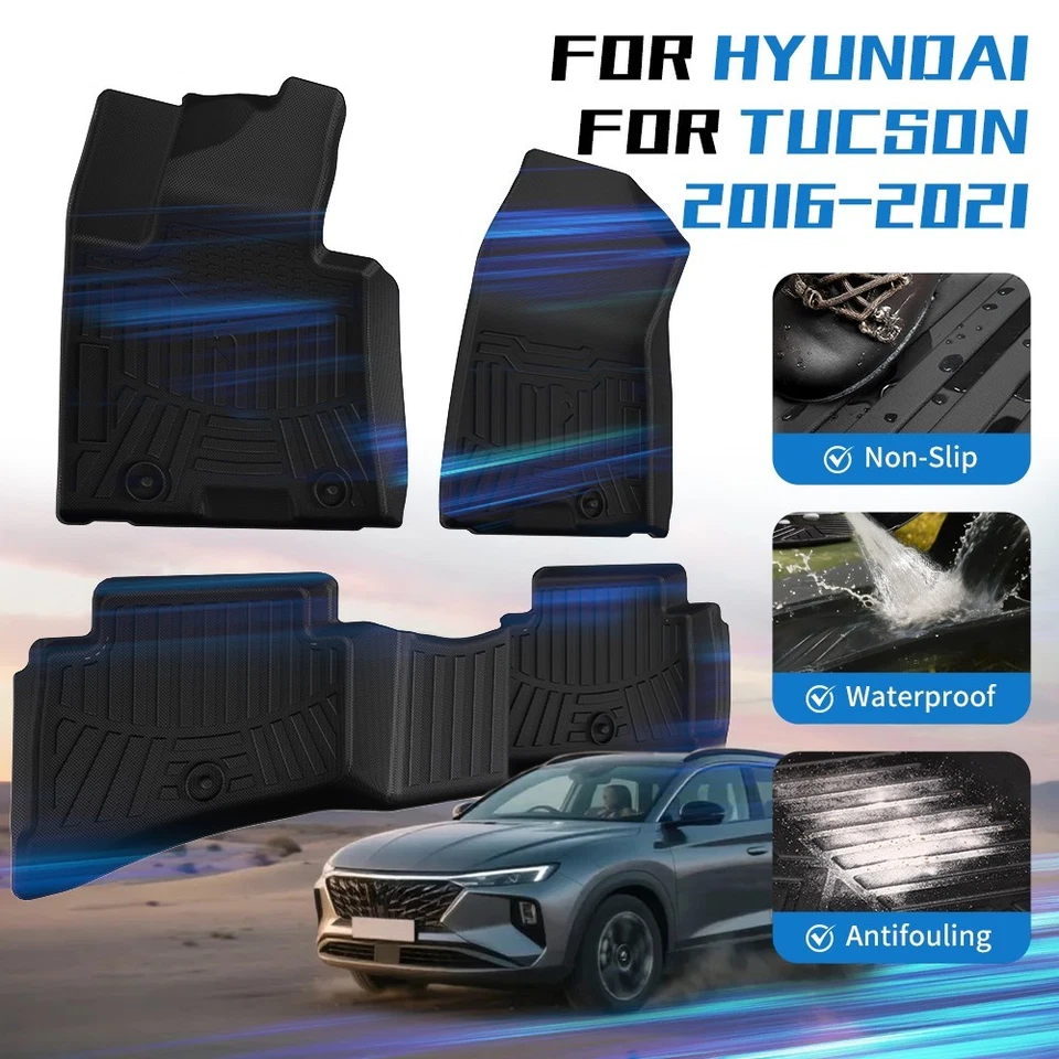 Floor Mats For 2016-2021 Hyundai Tucson 2017-2022 Kia Sportage TPE Protection Foto 2 de 4