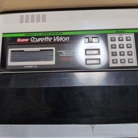 Junk EPOCH SUPER CASSETTE VISION Console with Box, Manual & Postcard + Game Rare