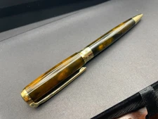 ST Dupont Line D Atelier Ballpoint Mediu Tortoise Brown Lacquer Gold 415106 $825