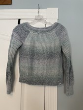 Abercrombie Kids Youth Girls Blue Gradient Wide Neck Sweater Size 11/12