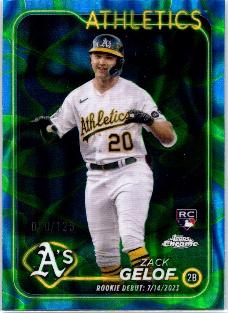2024 Topps Chrome Update Blue Green Lava Lamp #USC40 Zack Gelof /125 Athletics