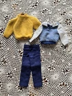 Vintage 60s KEN CLONE doll clothes OUTFIT lot mommy made SHIRT PANTS SWEATER