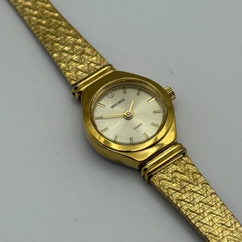 18mm Working Ladies Petite Sekonda Gold Plated Japan Quartz Watch 5.25 Inches - Picture 9 of 16