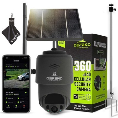 TACTACAM   Defend 360 Cellular Security Camera, 4K Photos, 1080p Video, Solar...