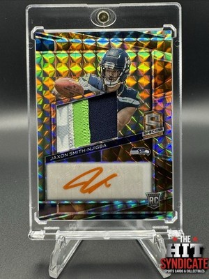 Panini Spectra 2023 Jaxon Smith-Njigba RC Auto Patch Neon Orange JRSY # 11/15!