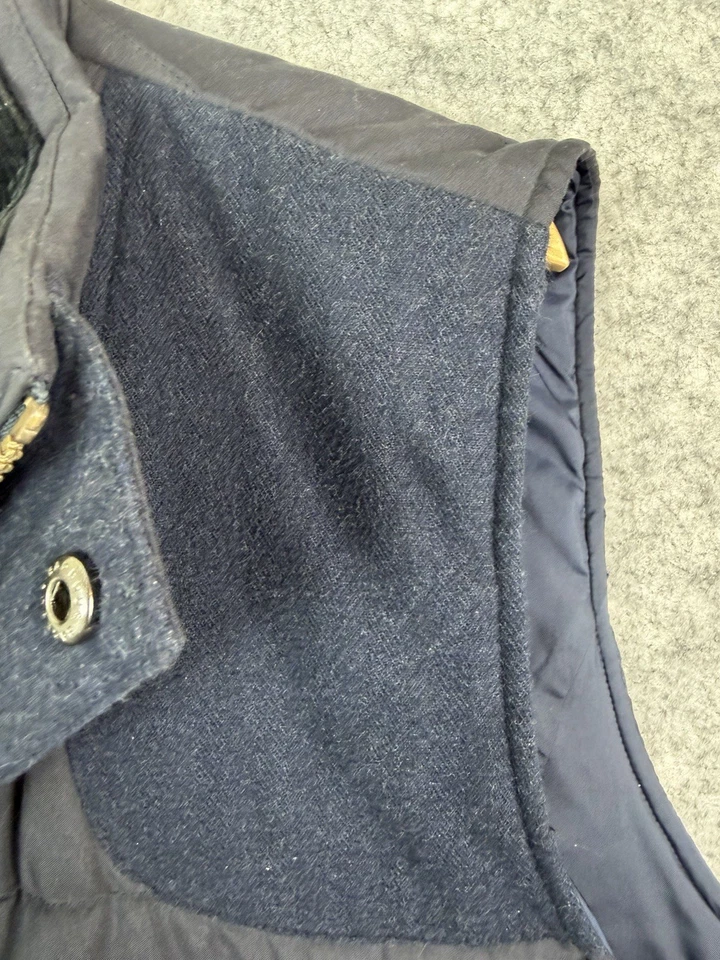 Chaleco Barbour Para Hombre Grande Azul Acolchado Bradford Chaleco Azul Aguaceta Cremallera Completa A Presión Foto 4 de 4